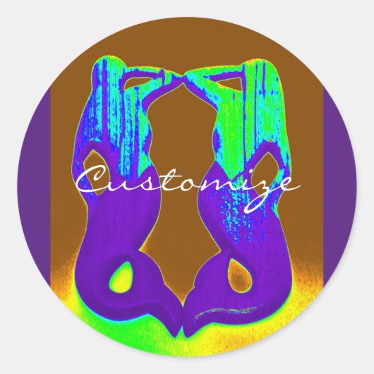 ツイン・パープル・マーメイド ラウンドシール (正面)