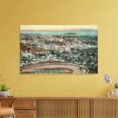 ツイン・ピークからの都市の空中飛行 キャンバスプリント (インサイチュ (リビング))