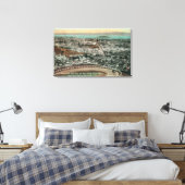 ツイン・ピークからの都市の空中飛行 キャンバスプリント (インサイチュ (寝室))