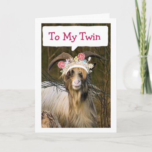 ツイン，フ最高のレンド，ベストシスター/クイーンハッピーバースデー カード (正面)