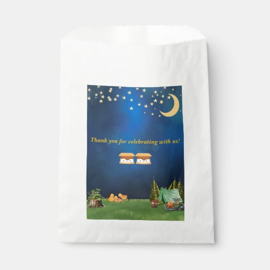 ツイン・ベビーシャワーS'moresのバッグに好意 フェイバーバッグ (正面)