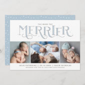 ツイン·ホリデメリーー·バース·アナウンスの詳細 案内状 (正面/裏面)