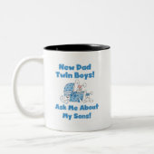 ツイン・ボーイズ・ニューダッド・Tシャツと贈り物 ツートーンマグカップ (左)