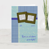 ツイン・ボーイズ – 写真誕生の告知 – ガール 案内状 (正面)