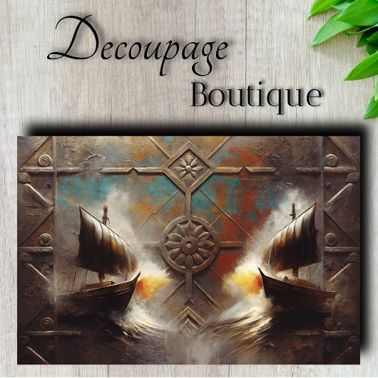 ツイン・ロングシップMetalwork Decompage 薄葉紙