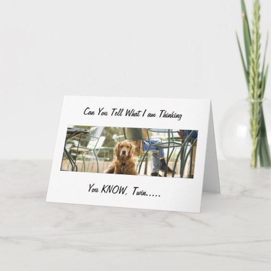 ツイン・兄弟姉妹対決の誕生日 カード (正面)