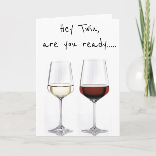 **ツイン**準備完了**デ祝ルの誕生日** カード (正面)