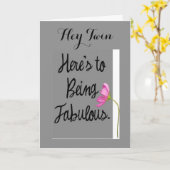 ****ツイン***素敵なハッピーバースデー カード (黄色い花)