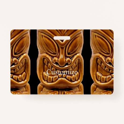 ツインTiki彫刻サンダー_コーブ バッジ (正面)