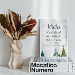 ツインWInter Onderland CHristmasへようこそ誕生日 ポスター<br><div class="desc">冬のクリスマスクリスマスクリスマスサイン誕生祝いの大部分の文字は変更することができる。情報を使シンプル用してパーソナライズするのは安全だ。</div>