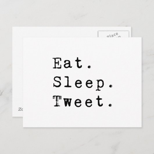 ツイートして寝て食べろ ポストカード (正面/裏面)