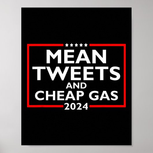 ツイートと安いガスおもしろい2024親トランプ選挙 ポスター (正面)