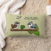 ツイートは誰だ? ランバークッション (ブランケット)