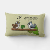 ツイートは誰だ? ランバークッション (裏面)