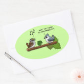 ツイートは誰だ? 楕円形シール (封筒)