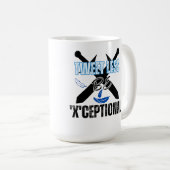 ツイートを減らす、'X'ceptional.w コーヒーマグカップ (正面右)
