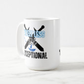 ツイートを減らす、'X'ceptional.w コーヒーマグカップ (正面左)