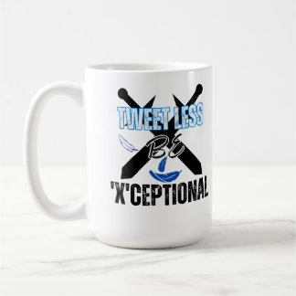 ツイートを減らす、'X'ceptional.w コーヒーマグカップ