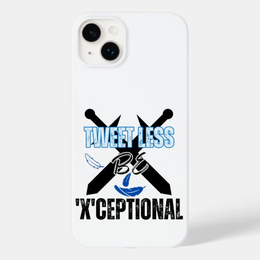 ツイートを減らす、'X'ceptional.w Case-Mate iPhoneケース (裏面)