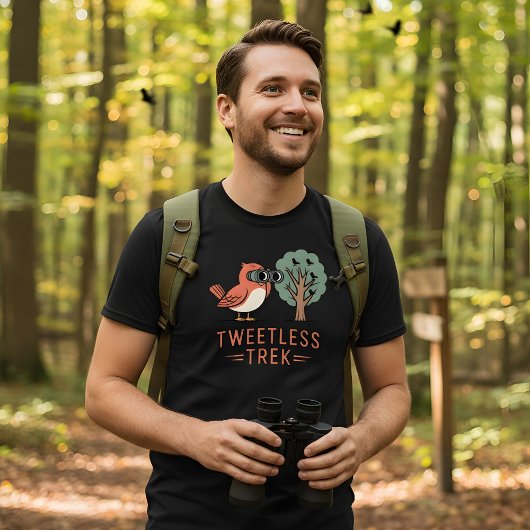 ツイートレス・トレッキング - 鳥見デザインの面白グッズ Tシャツ