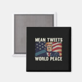 ツイート世界平和ドナルド・トランプ愛国者 マグネット (正面/裏面)