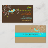 ツイート、ツイート……SEOマーケティング/DIY背景色 名刺 (正面/裏面)