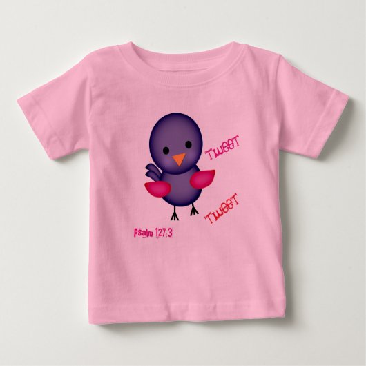 ツイートTweet Birdy Tutu Bodysuet ベビーTシャツ (正面)