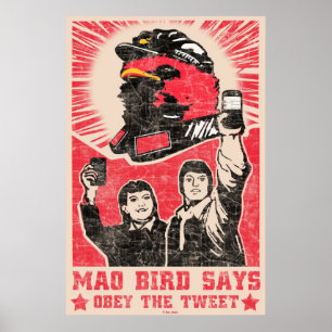 ツイートTwitter Red Mao Birdのポスターに従う ポスター
