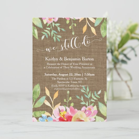 ツイードのレースのライトの紐　私たちはいまだに　周年記念 招待状 (スタンド正面)