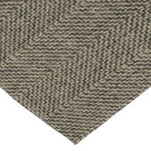 ツイードの茶色と黒 ショートテーブルランナー (コーナー)