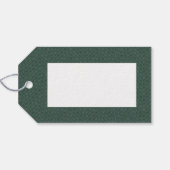 ツイード効果クリスマスホリデーパーソナライズされたグリーン ギフトタグ (裏面横)