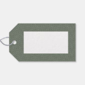 ツイード効果クリスマスホリデーパーソナライズされたセージ ギフトタグ (裏面横)