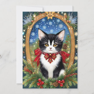 ツイード猫のアールヌーヴォー ヴィンテージ クリスマス