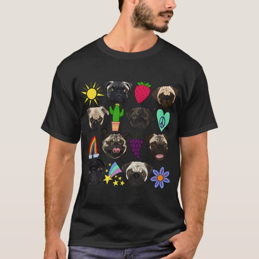 ツイーン・ボッパー・パグ! Tシャツ (正面)