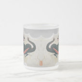 ツイ日本のドラゴンズすりガラス製マグカップ フロストグラスマグカップ (中央)