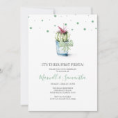 ツイ男女兼用ン1th誕生日の水色 招待状 (正面)