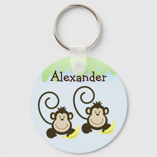 ツイ間抜けモンキーのお願い キーホルダー (正面)