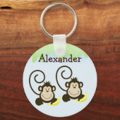 ツイ間抜けモンキーのお願い キーホルダー (正面)
