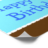 ツイ間抜けンモンキーパーソナライズされた誕生日バナー ポスター (角)