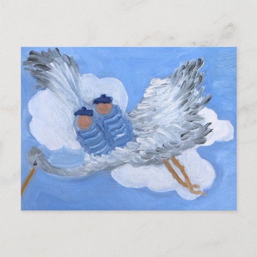 ツイ飛んでいるンボーイベビー：スーザンPayne-Trutnaはがき ポストカード (正面)
