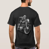 ツイ+ホイール オートバイ ステッカー アート Tシャツ (裏面)
