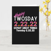 ツウズデイ私の誕生日2.22.22トゥウズデイ誕生日 カード (黄色い花)