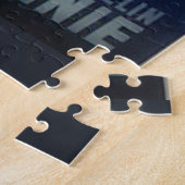 ツェッペリンの大西洋上空 – ヴィンテージ旅行Ad ジグソーパズル (側面)