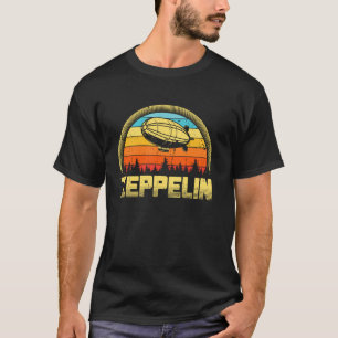 ツェッペリンレトロヴィンテージサンセット70s 80s飛行可能愛 tシャツ