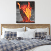 ツェッペリン飛行船ヒンデンブルク災害着色化 キャンバスプリント (インサイチュ (寝室))