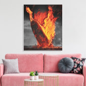 ツェッペリン飛行船ヒンデンブルク災害着色化 キャンバスプリント (インサイチュ (リビング))