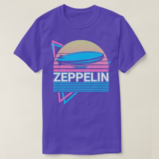 ツェッペリン飛行船レトロギフト Tシャツ (デザイン正面)