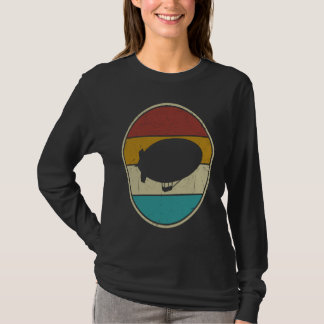 ツェッペリン レトロ ヴィンテージ サンセット 飛行船 Tシャツ