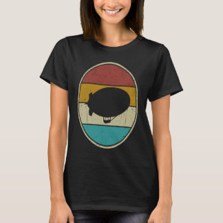 ツェッペリン レトロ ヴィンテージ サンセット 飛行船 Tシャツ