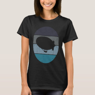 ツェッペリン レトロ ヴィンテージ サンセット 飛行船 Tシャツ